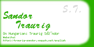sandor traurig business card